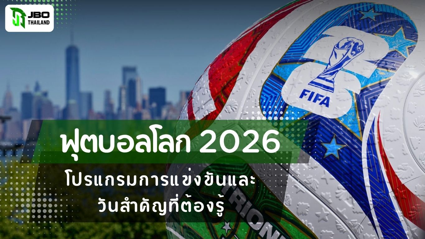 ภาพปกบทความฟุตบอลโลก 2026 โปรแกรมการแข่งขันและวันสำคัญที่ต้องรู้ พร้อมภาพลูกบอล FIFA